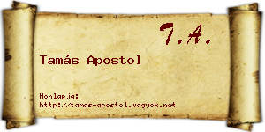 Tamás Apostol névjegykártya
